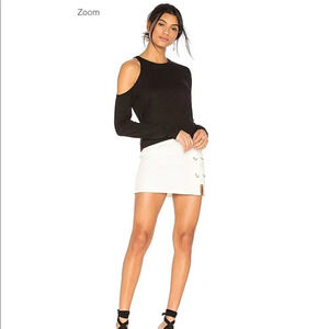 Pam & Gela Long Sleeve Shoulder Cutout Top